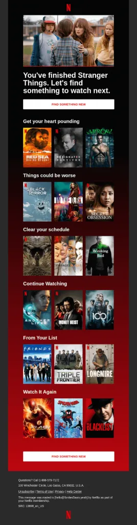 Netflix email screenshot