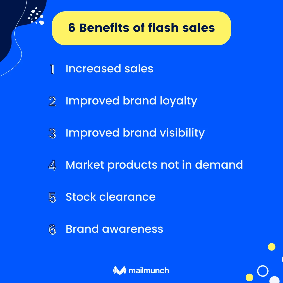 Infographic 6 Benefits of flash sales