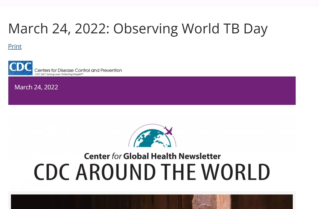 World Tuberculosis Day: March Newsletter Ideas