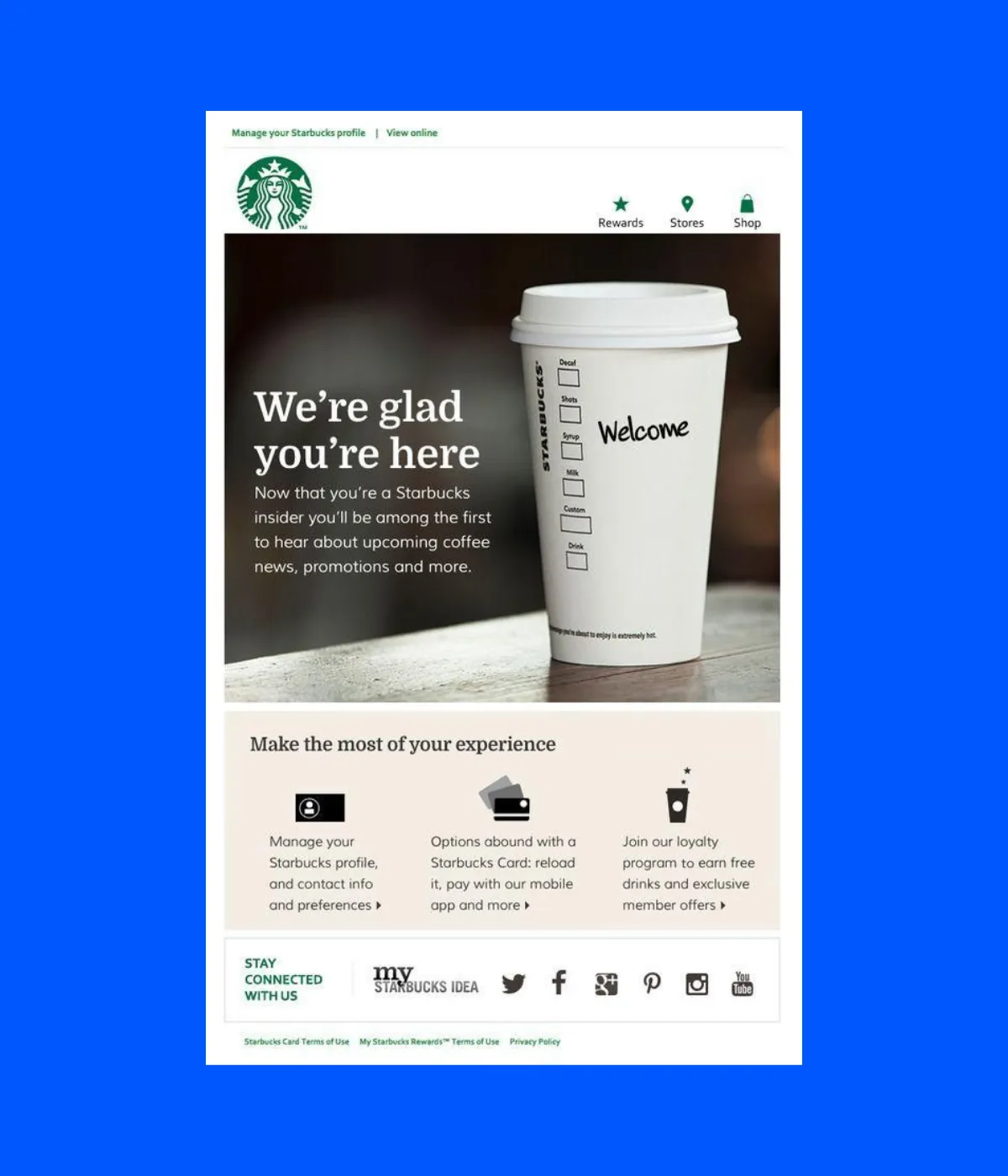 Starbucks hello email