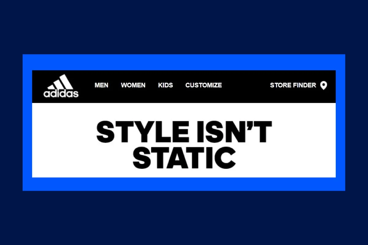 Adidas email header