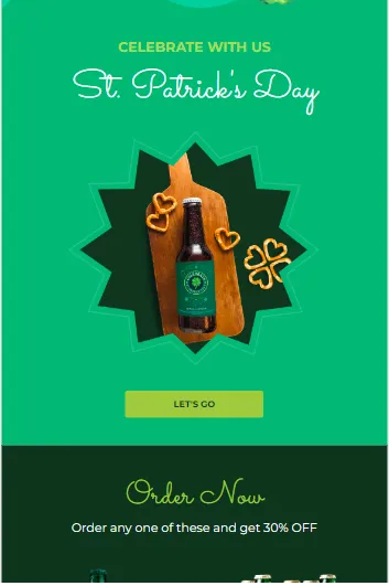 Infographic: Mailmunch's St. Patrick's Day Newsletter Template