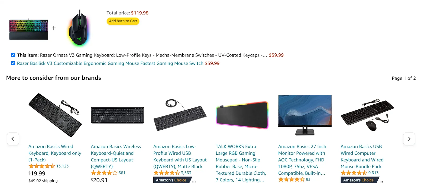 Example of eCommerce personalization: Amazon