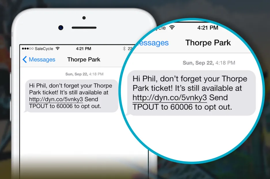 screenshot of a marketing text