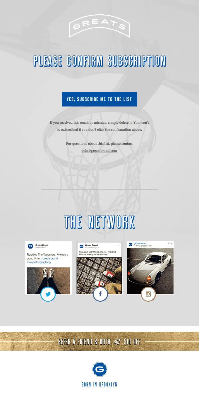 Use double opt-ins examples