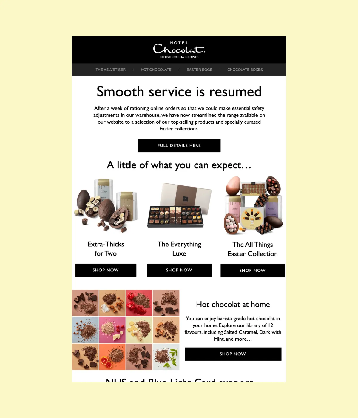hotel chocolat easter email