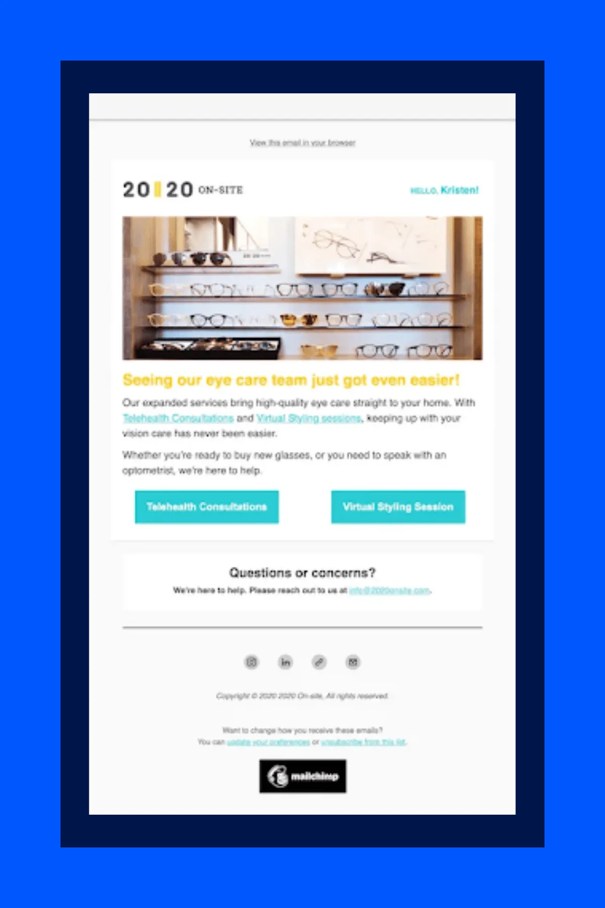 20II20 promotional email