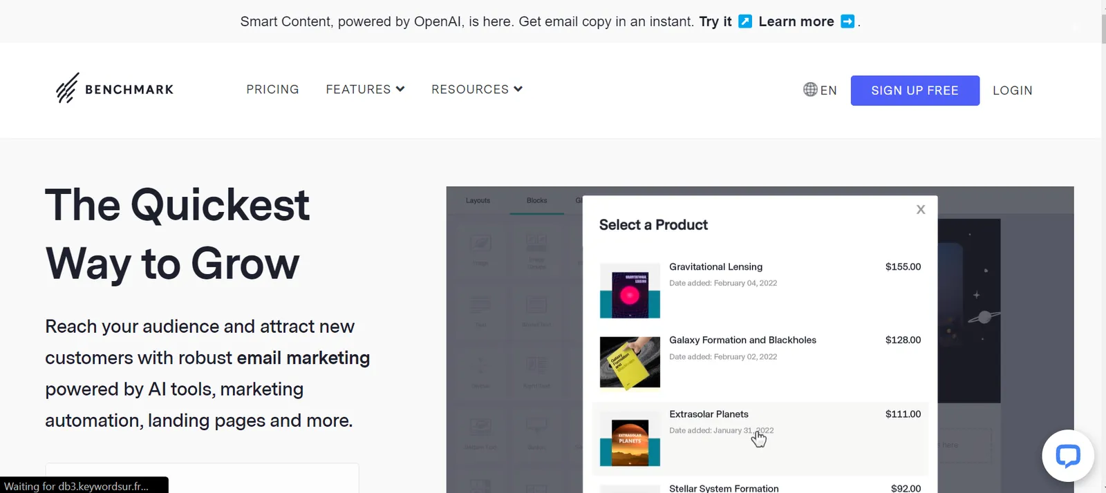 Best email newsletter software: Benchmark