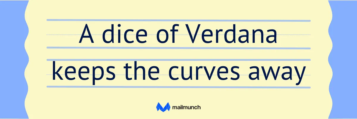 Verdana font