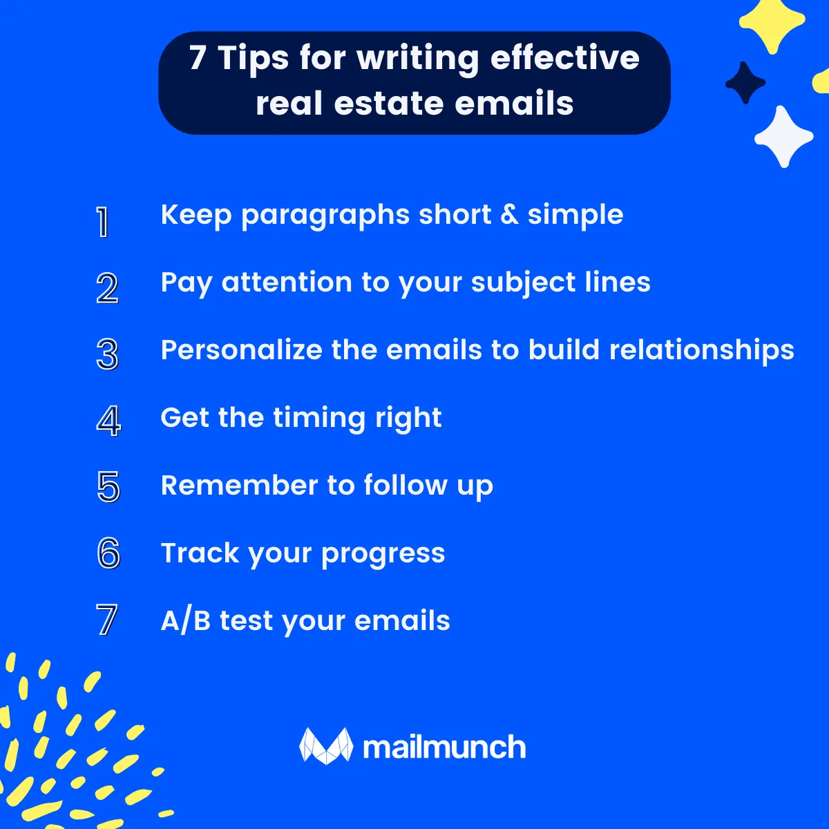 Infographic: 7 Tips for writing effective real estate emails