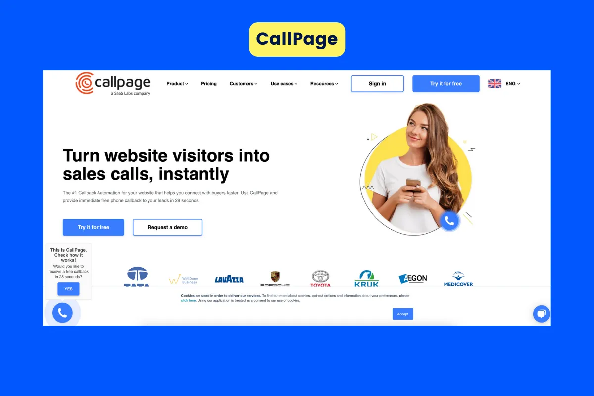 Best lead generation tool - CallPage