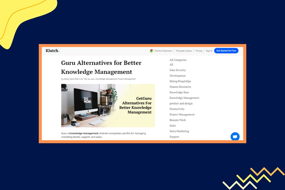 On click popup: Klutch example