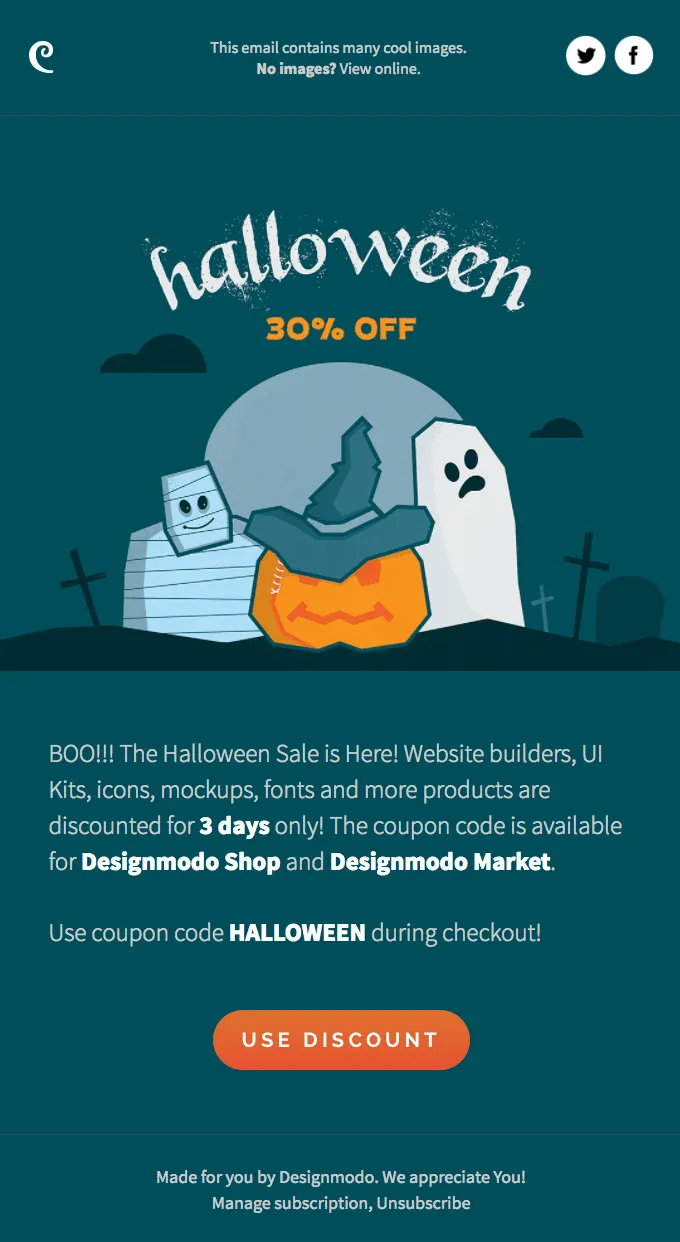 5 Halloween Email promo ideas for retail and small business | Campaign  Monitor