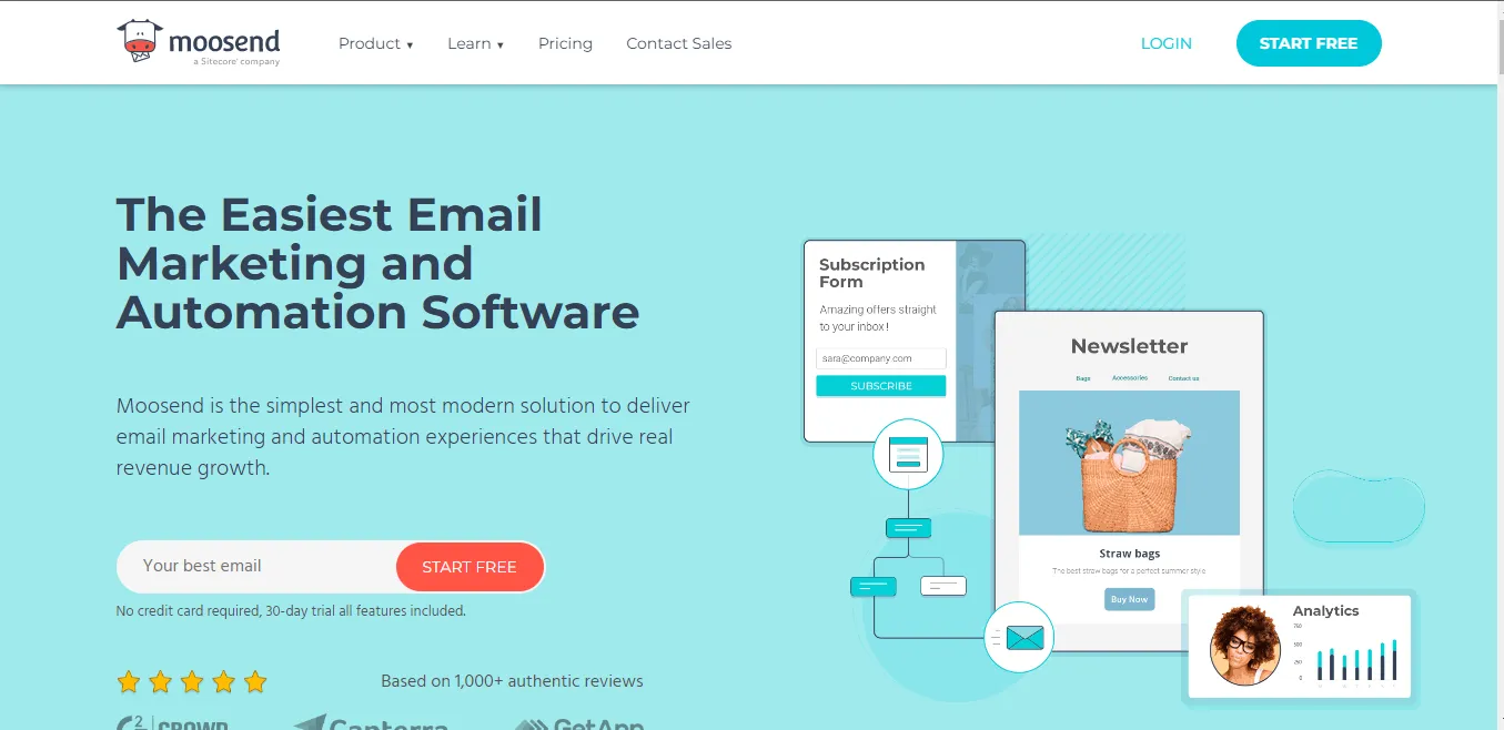 Best Mailchimp Alternatie: Moosend