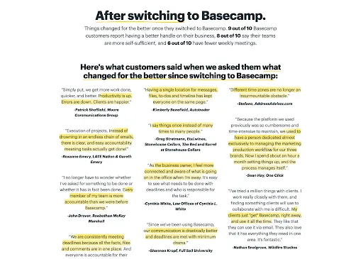 before and after testimonials trigger action