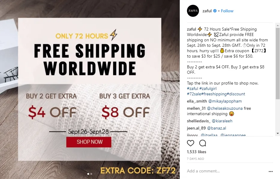 An example of a call to action that is clear, and generates urgency