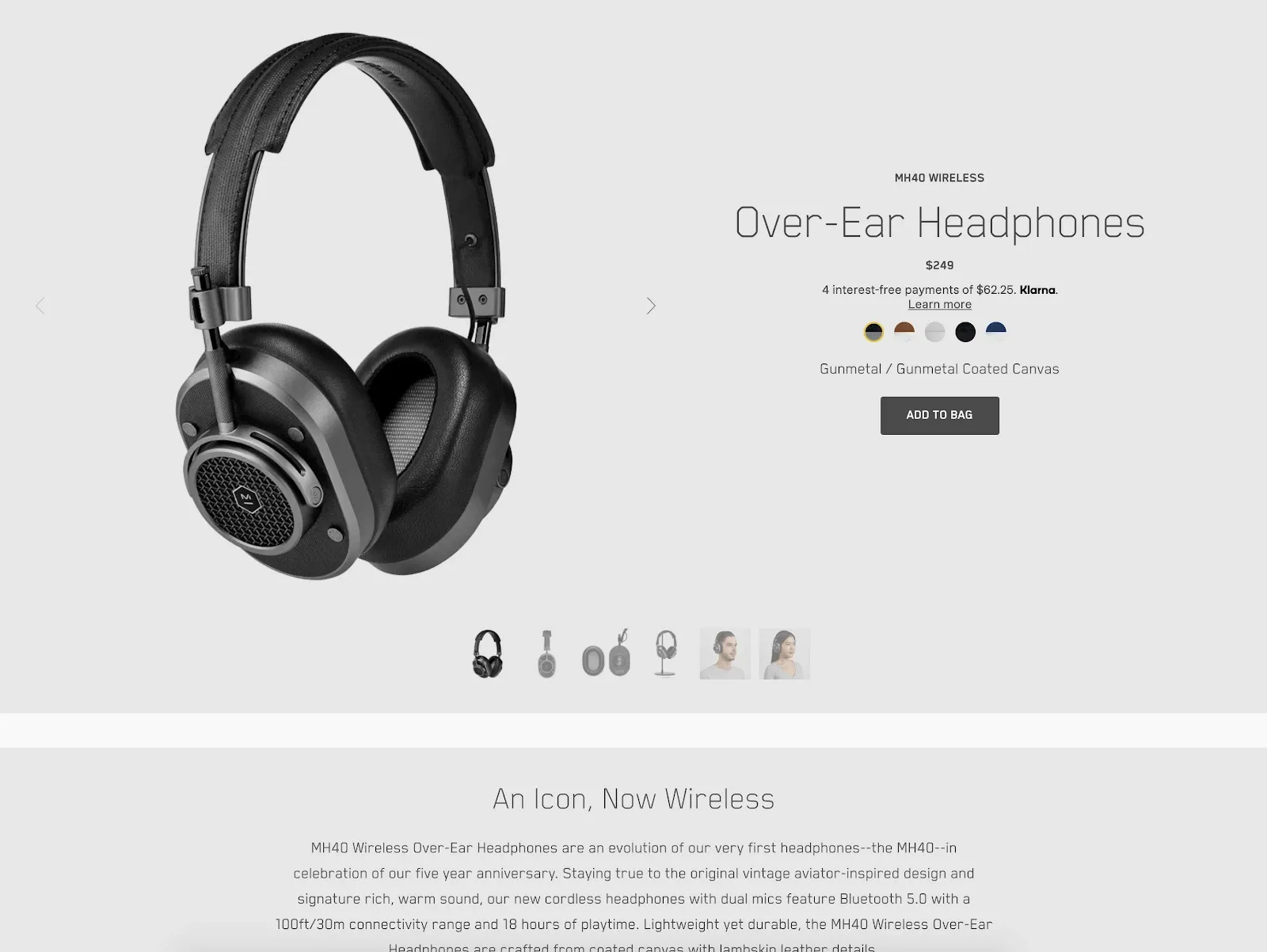 masters and dynamic product page screenshot
