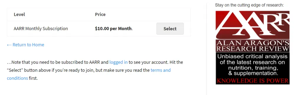 research review post along with price and level of subscribing to the plan