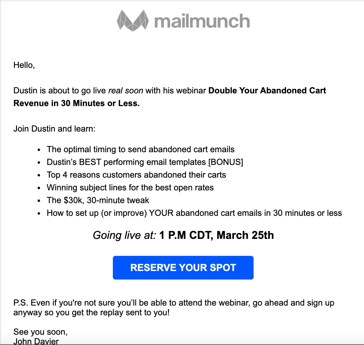 mailmunch email