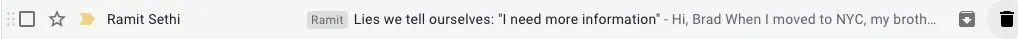 Email Subject Line Example