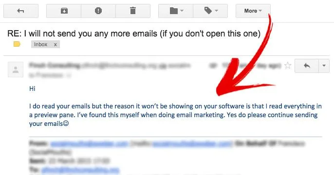 dump your email subscribers response
