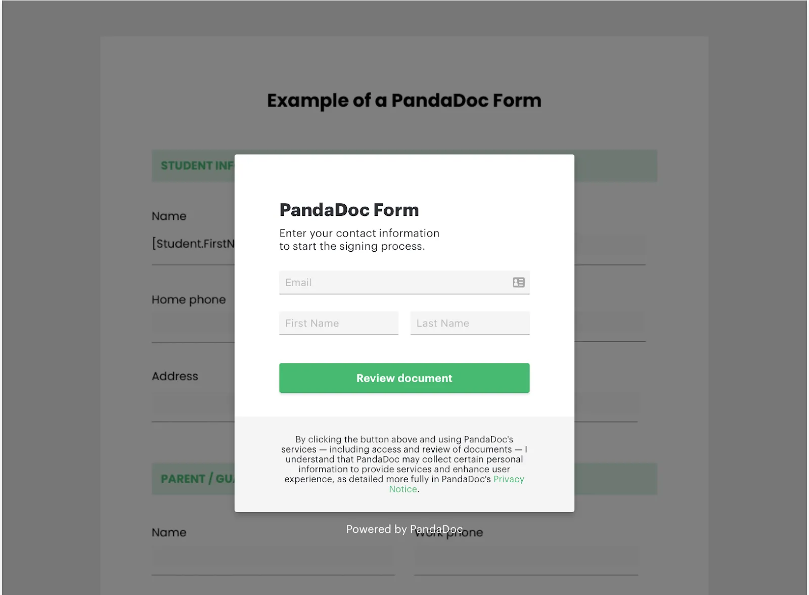 pandadoc form