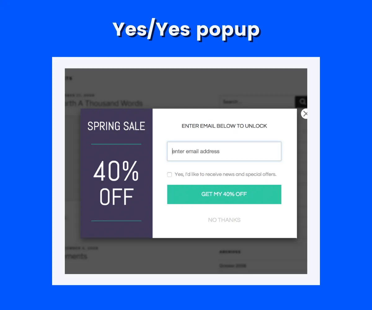 yes/yes popup