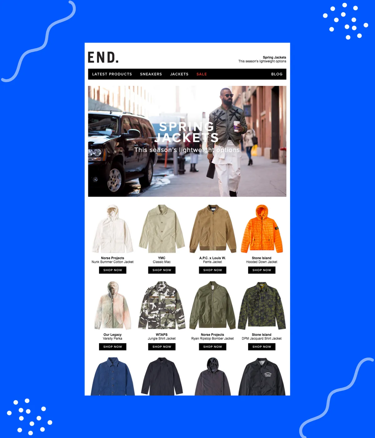 Seasonal emails - End example