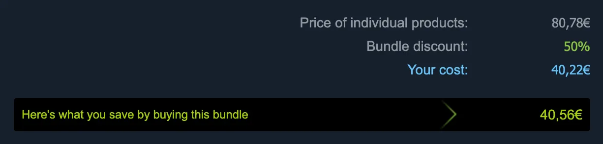 Image showing the discounts on bundles