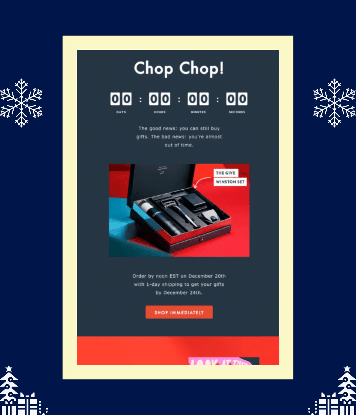 Countdown timer example by Chop Chop
