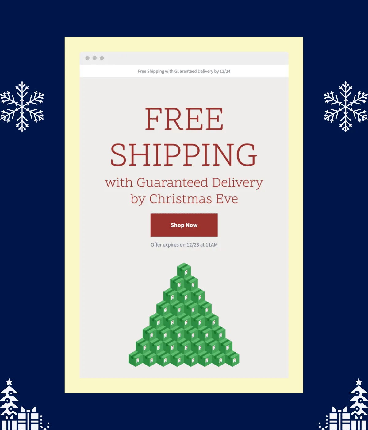Free shipping offer with limited time