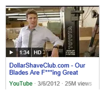 Dollar Shave Club Youtube Video