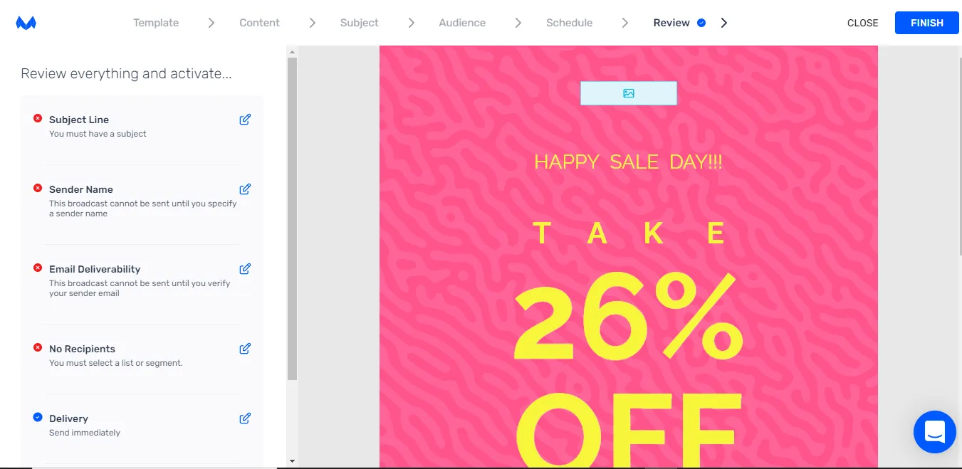 Review and send your newsletter