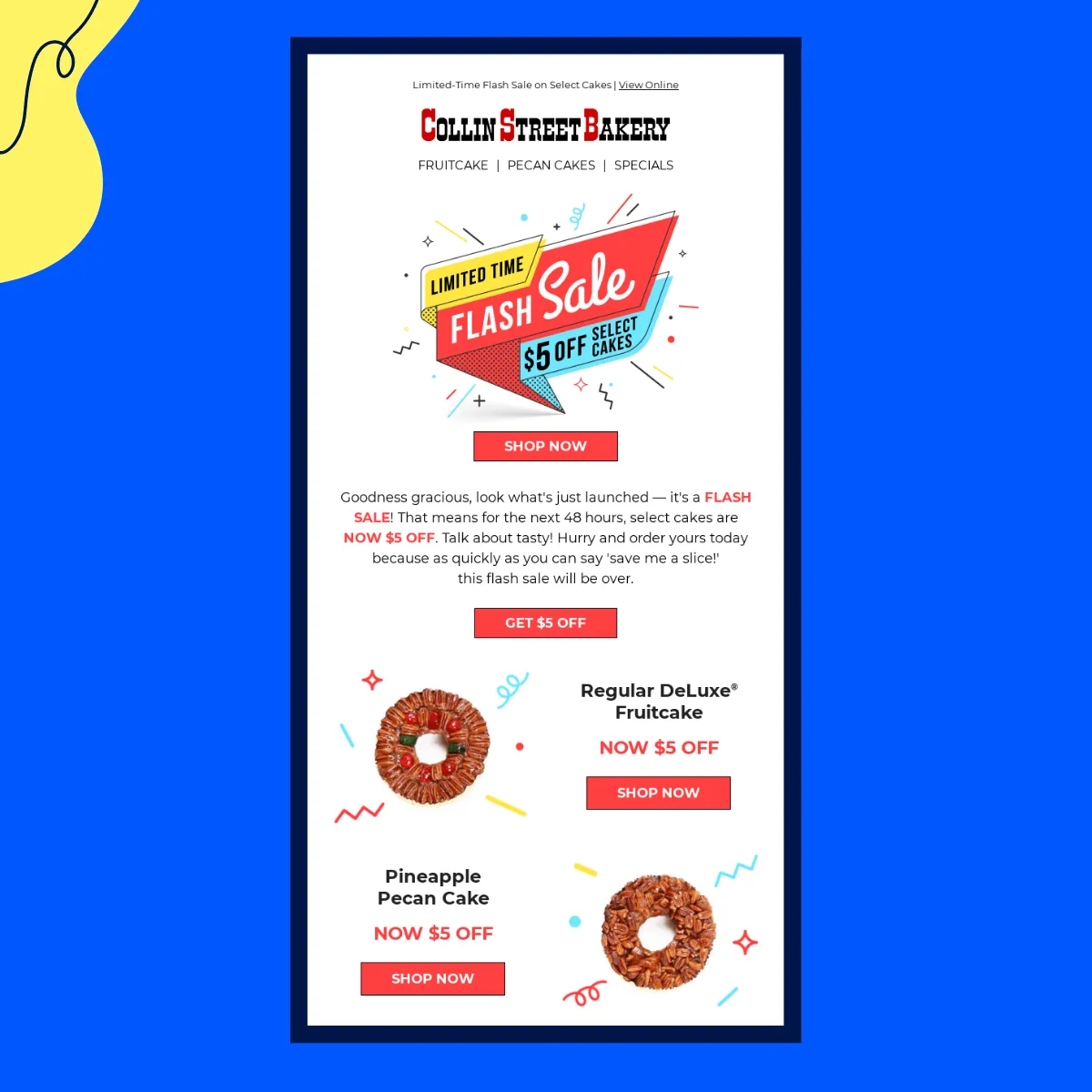 Flash Sale Examples: Collin Street Bakery
