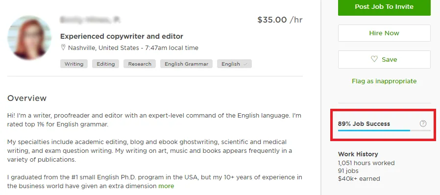 Checking profile for editor
