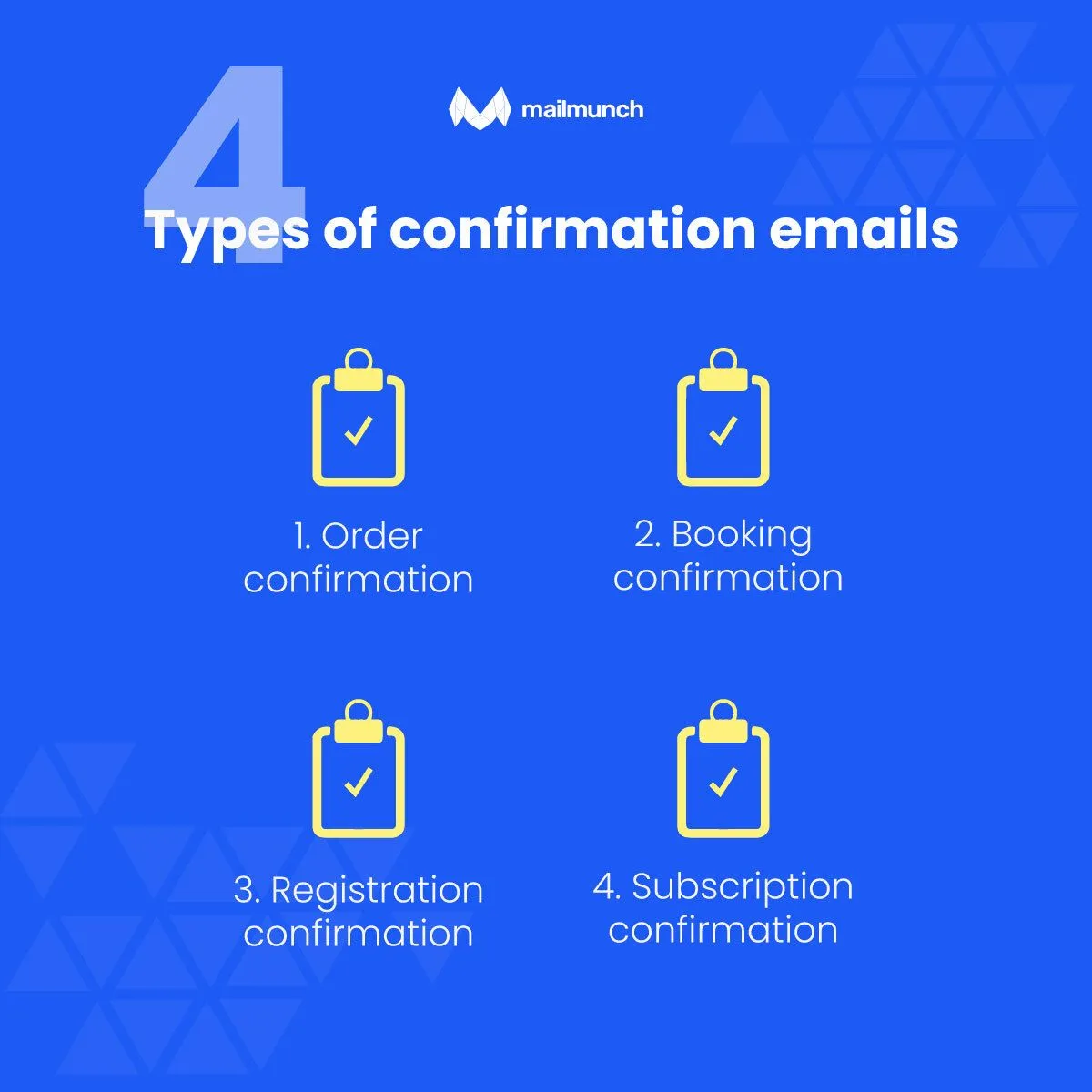 confirmation email types