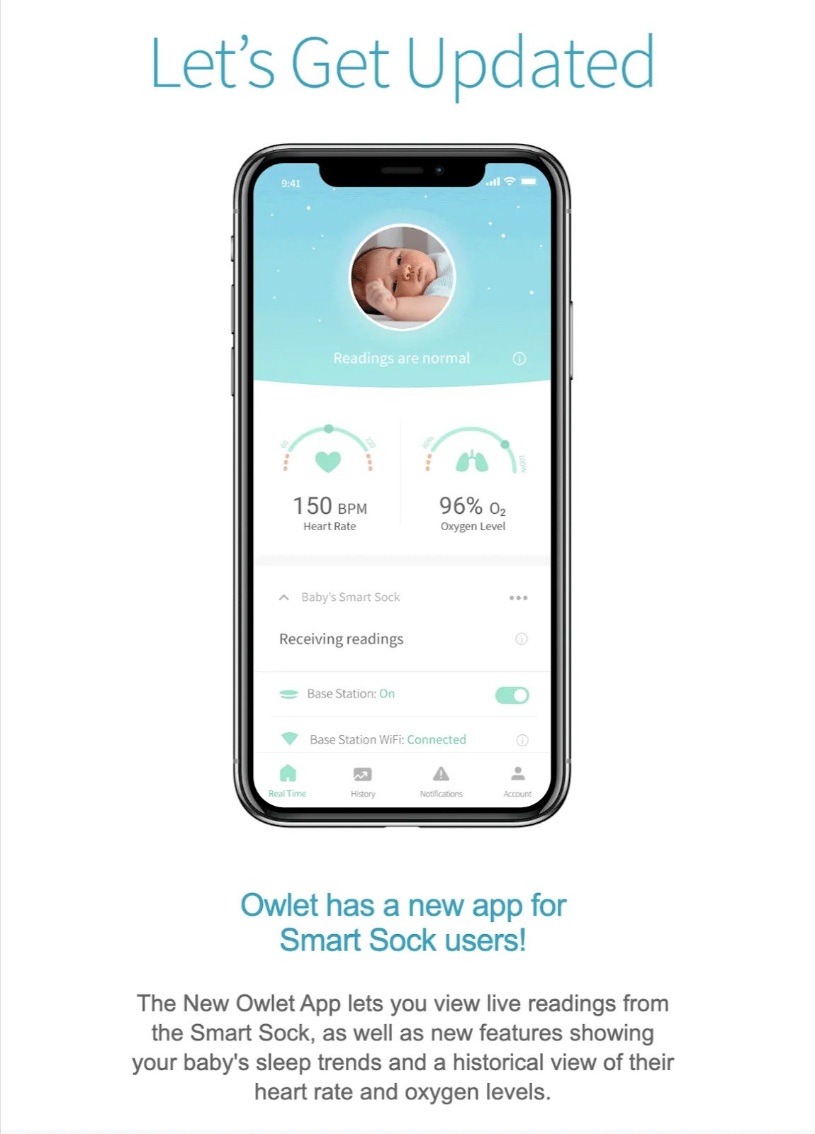 Software launch announcment email examples: Owlet
