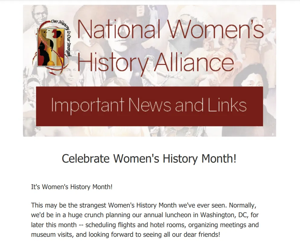 Women's History Month: March Newsletter Ideas