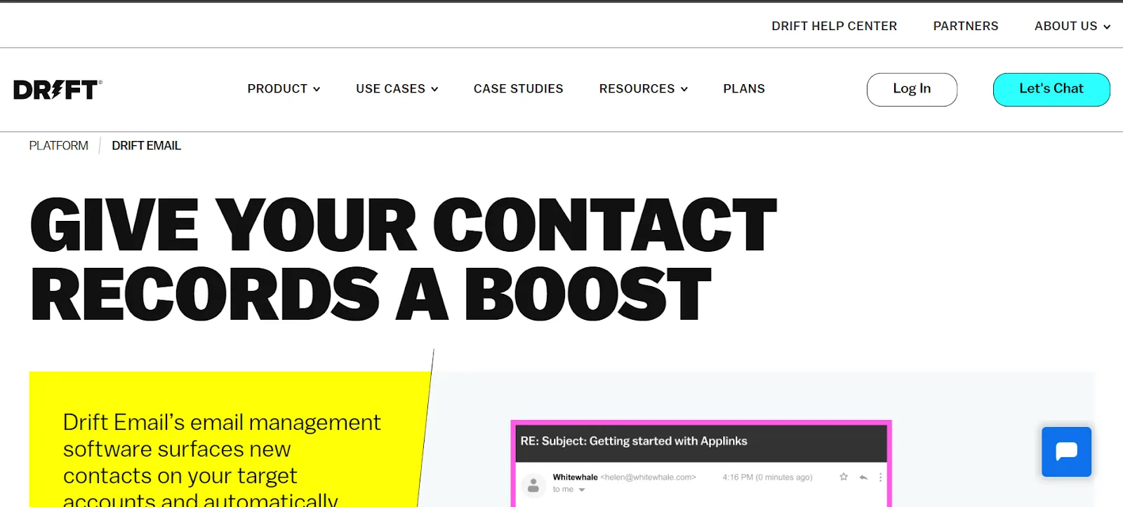 Top AI email marketing tool: Drift Email