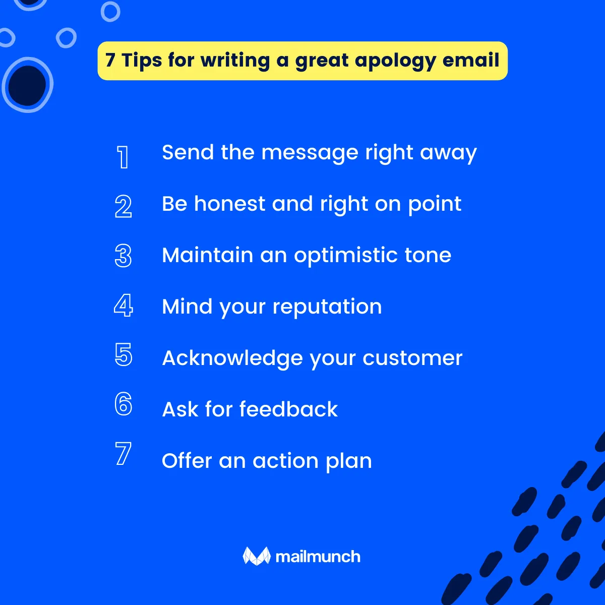 Infographic: 7 Tips for writing a great apology email
