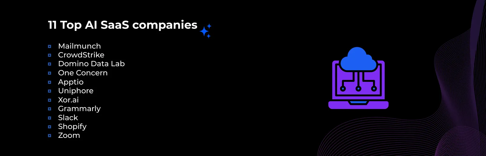 Infographic: 11 Top AI SaaS companies