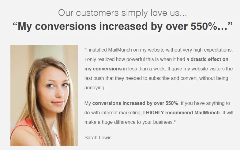 review by Sarah Lewis for MailMunch