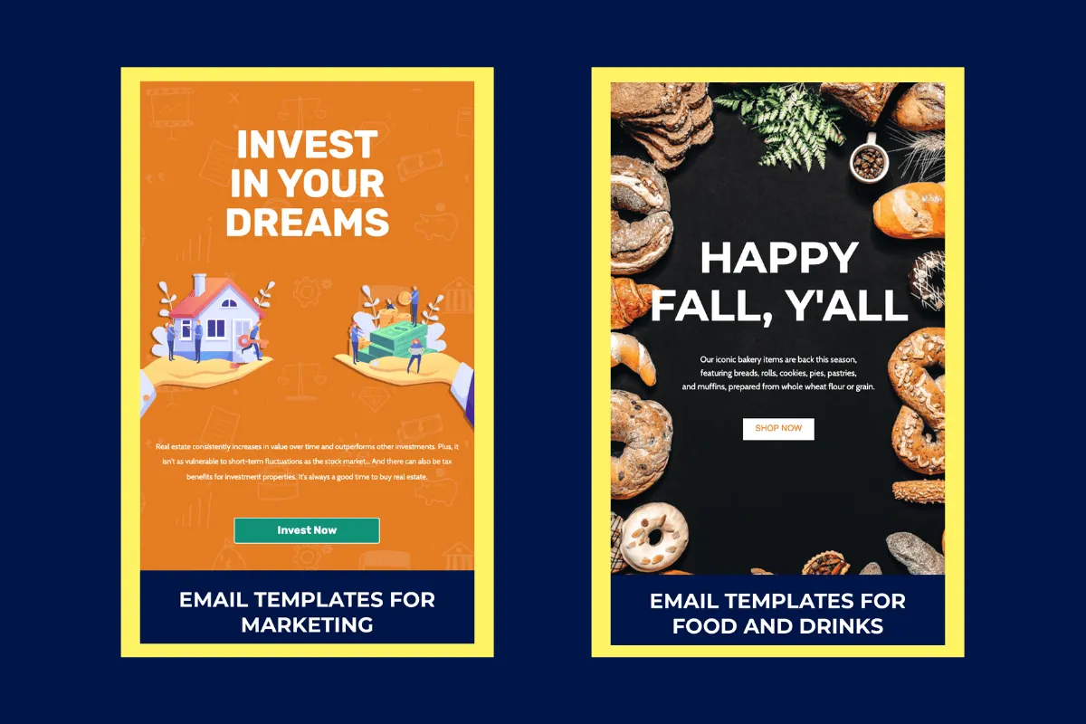 Use email templates with email marketing software