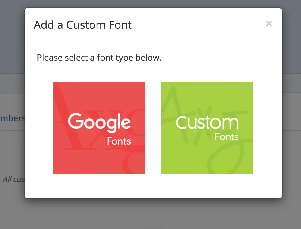 font options in mailmunch app