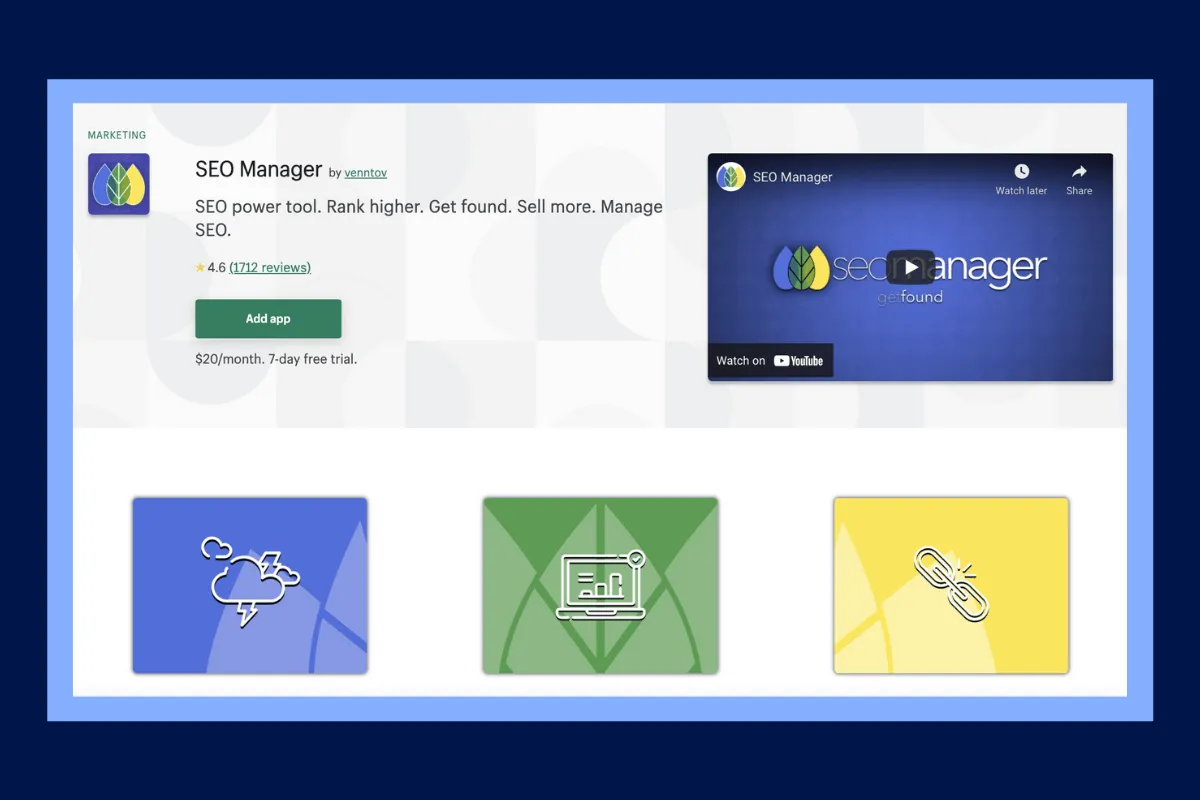 SEO Manager Shopify App