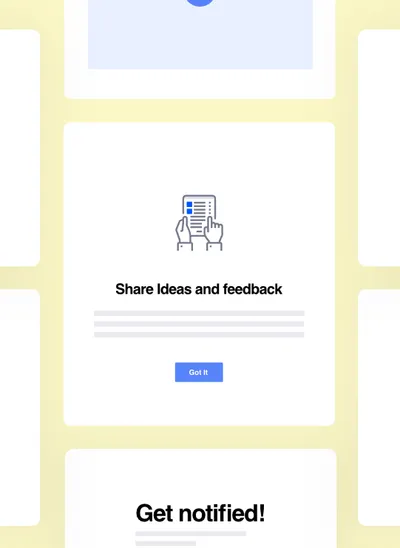 A broadcast email asking readers to share ideas and feedback