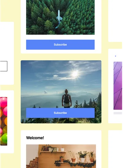 A welcome email automation for new subscribers