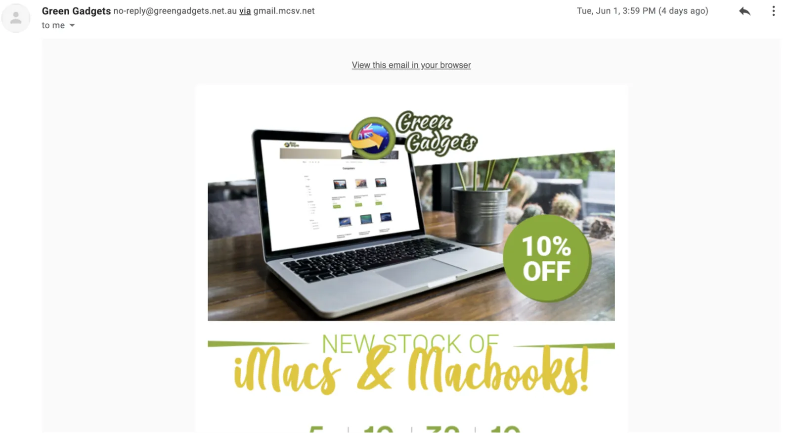 promotional email