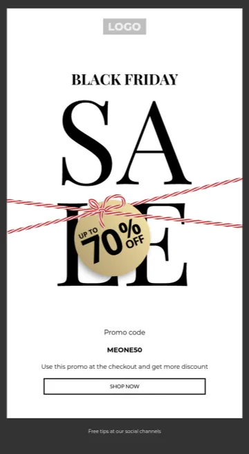 Retail Sale email template
