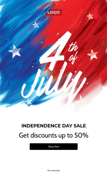 4th July Sale email template preview